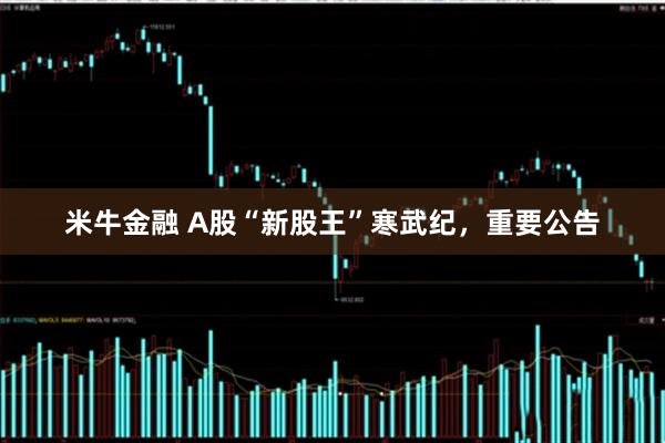 米牛金融 A股“新股王”寒武纪，重要公告