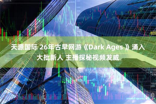 天源国际 26年古早网游《Dark Ages 》涌入大批新人 主播探秘视频发威